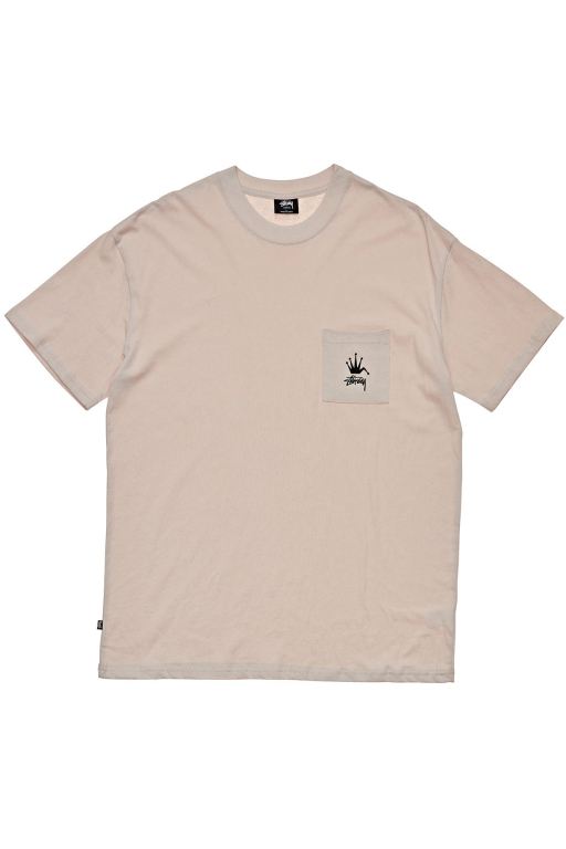 Stussy Mens Crown Pocket SS T Shirt White - OYMNA7502